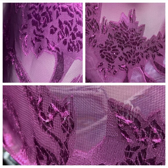 Vintage Victoria’s Secret Gold Label Sheer Purple Tank Top. Small. Fairy Brocade - Picture 9 of 9